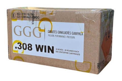 600 cartouches GGG 308 Win./147gr FMJ
