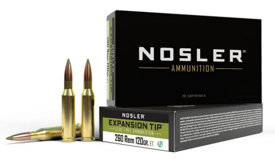 Nosler 20 cartouches ETA-260 Rem 120 gr SP E-Tip