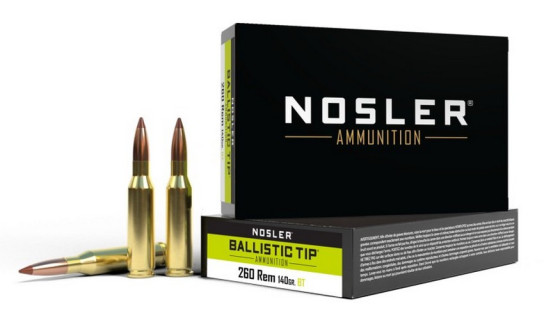 Nosler 20 cartouches BTA-260 Rem 140 gr BT SP