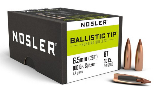 Nosler 50 Ogives 6.5mm 100 gr SP Ballistic Tip Hunting