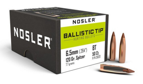 Nosler 50 Ogives 6.5mm 120 gr SP Ballistic Tip Hunting
