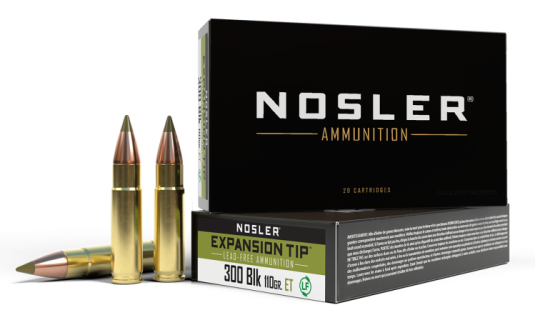 Nosler 20 cartouches ETA-300 BLK 110g SP E-Tip