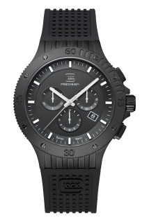 Glock Watch Boîtier Noir / Cadran Noir / Bracelet Sillicone Noir Numérique/Analogique