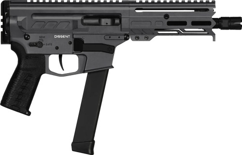 CMMG Pistolet Dissent MkGs 9x19 Canon 6.5' Sniper Grey