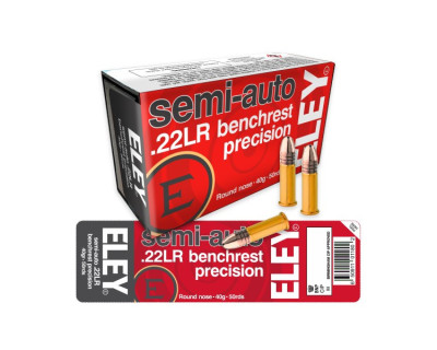 ELEY 50 cartouches 22 LR Semi-auto benchrest precision round-nose