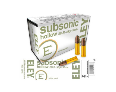 ELEY 50 cartouches 22 LR Subsonic hollow point