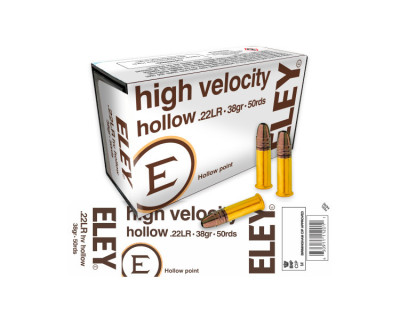 ELEY 50 cartouches 22 LR High velocity hollow point