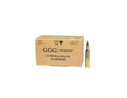 50 cartouches GGG 223 62gr FMJ BT