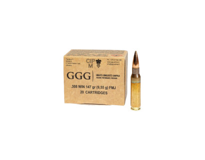 20 cartouches GGG 308 Win./147gr FMJ