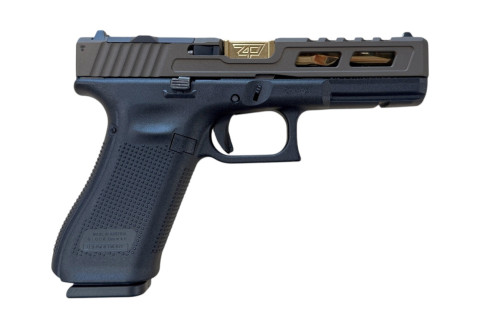Glock Zaffiri Django 17 Gen 5 Culasse Midnight Bronze/RMR - Canon Flûté Or 9x19